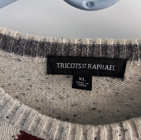 Tricots Cream/Brown Argyle Sweater - Picture 3 of 3